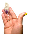 Hand-carved Amethyst & Clear Quartz Free Form crystal (2"), featuring a stunning mix of deep purple Amethyst and clear, high-vibration Quartz. A unique free form carving for balance, clarity, and spiritual healing. Perfect for meditation, energy work, and home decor.