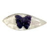 Hand-carved Amethyst Butterfly crystal, approx. 1.5", symbolizing transformation.