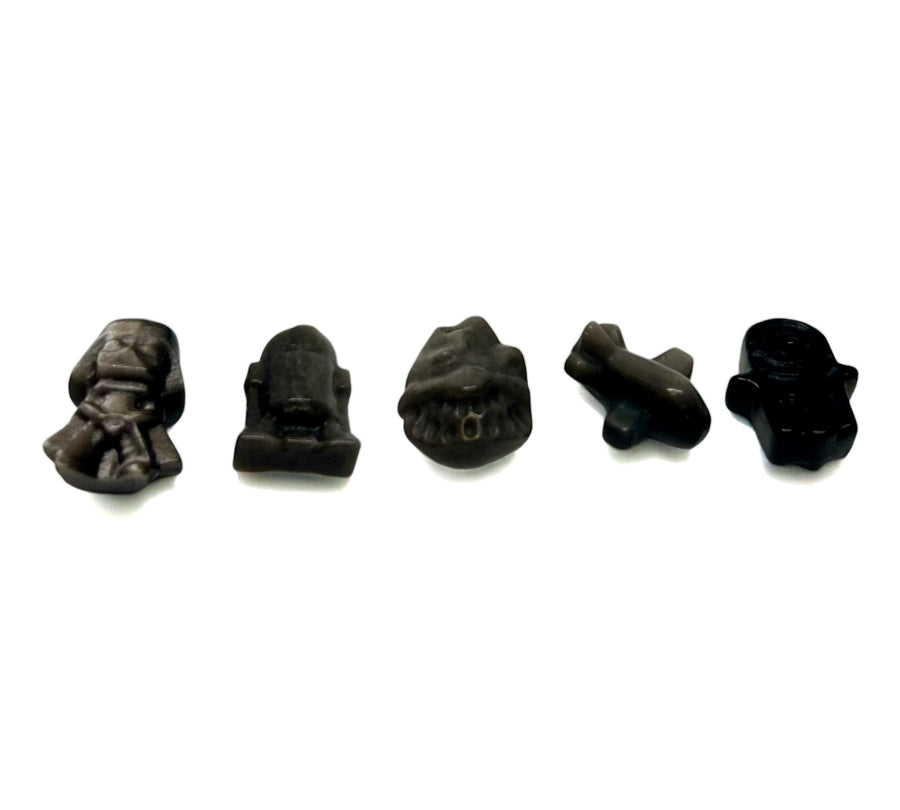 Darkvader Labrodite, R2d2 Black agate, space ship black agate, airplane black agete, luckyy eye black agate